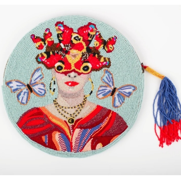 Ashley Longshore Handbags - Ashley Longshore Frida Limited Edition Beaded Bag